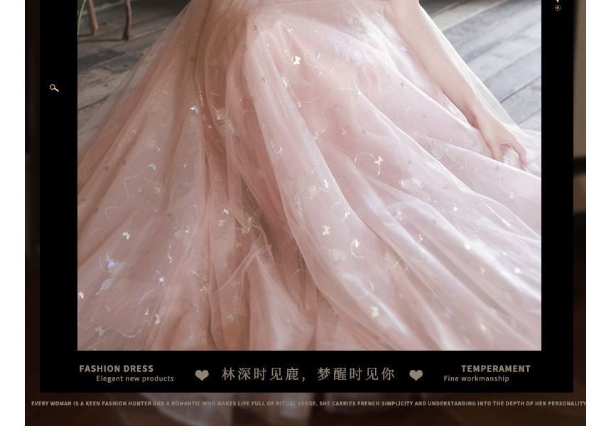 Gown Mesh A-Line Evening Fluffy