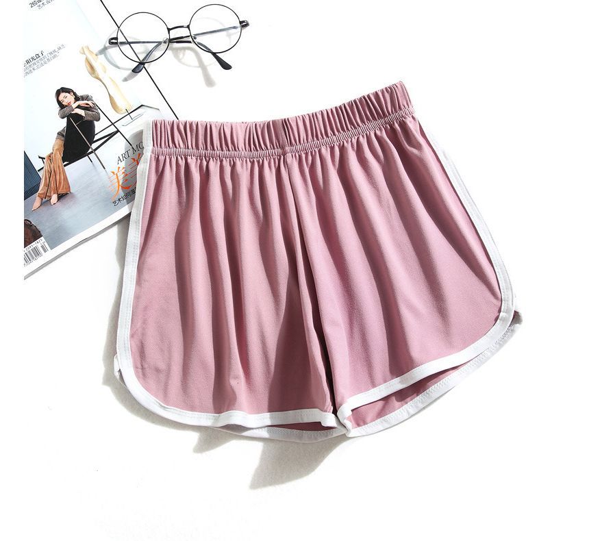 Sweat Waist Shorts Elastic Trim Contrast