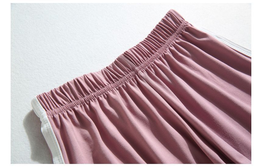 Sweat Waist Shorts Elastic Trim Contrast