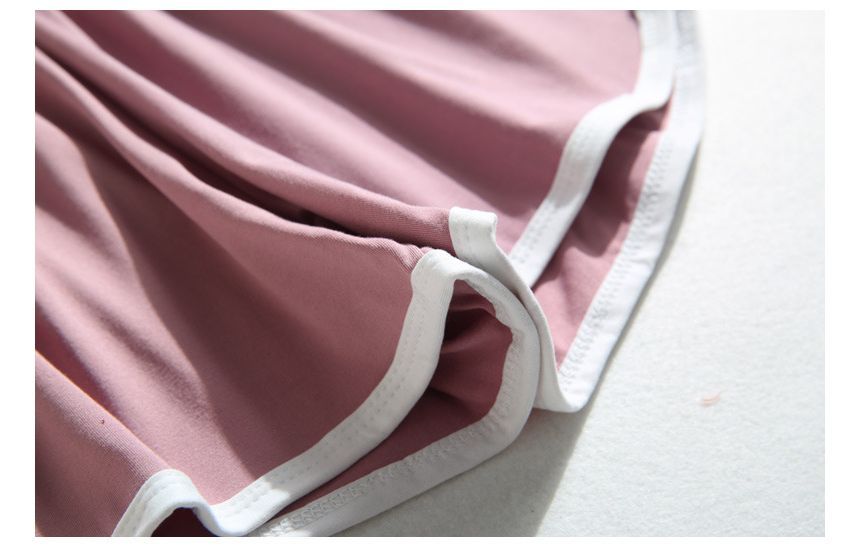 Sweat Waist Shorts Elastic Trim Contrast