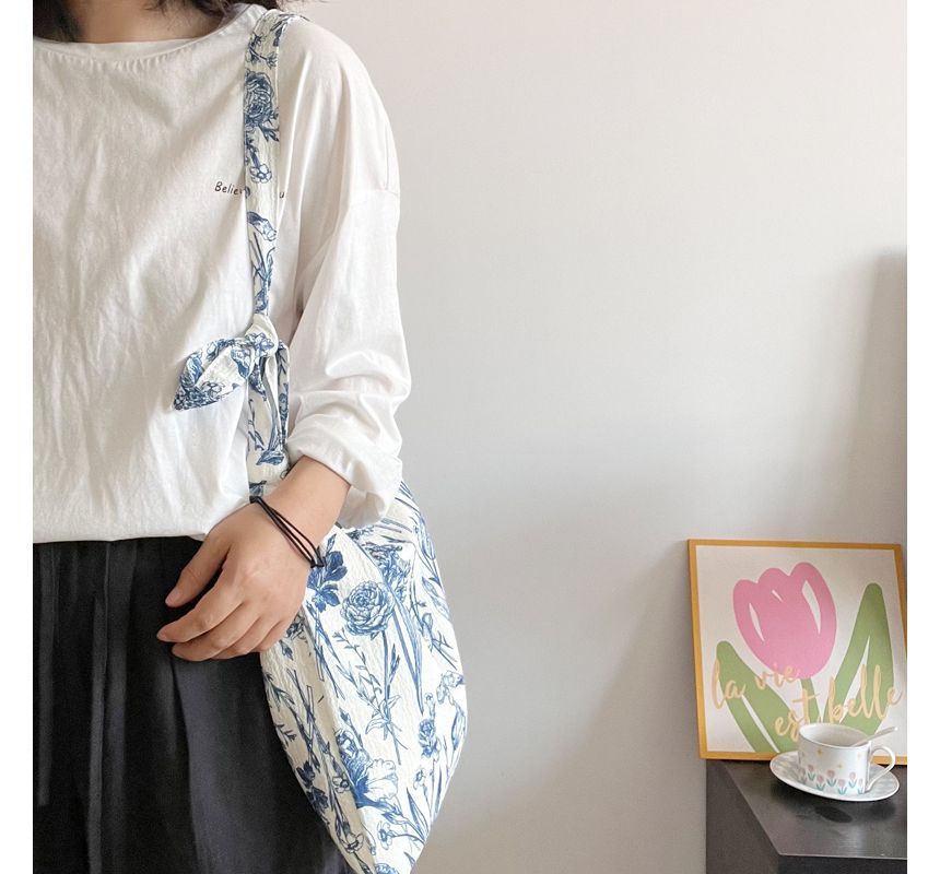 Floral / Crossbody Bag Tote