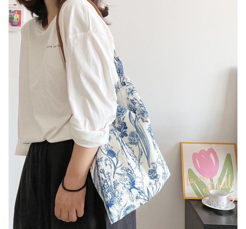 Floral / Crossbody Bag Tote