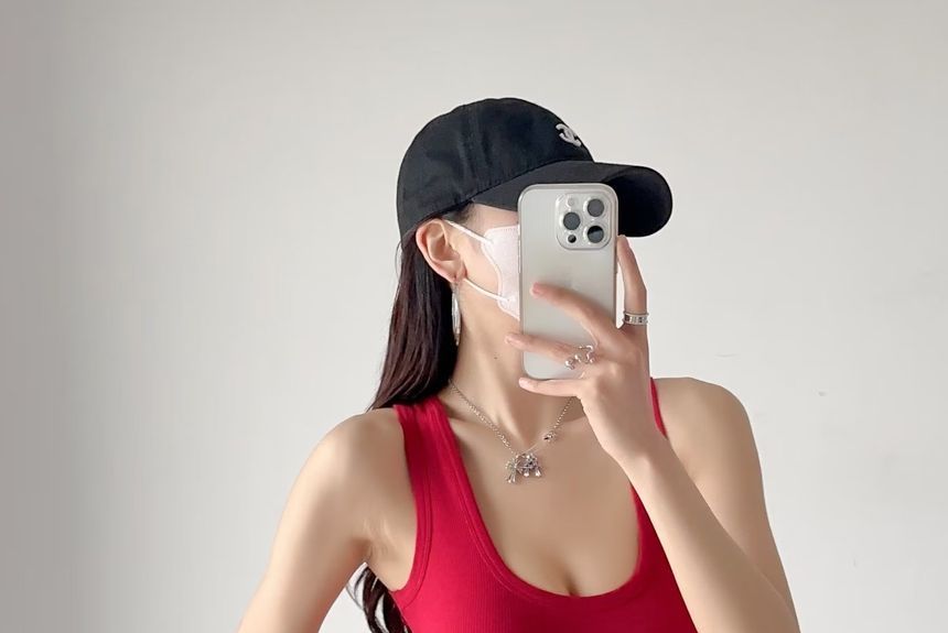 Bodysuit Scoop Neck Top Sleeveless Plain