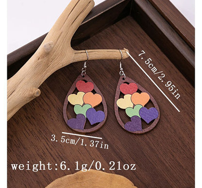 Wooden Drop Earring