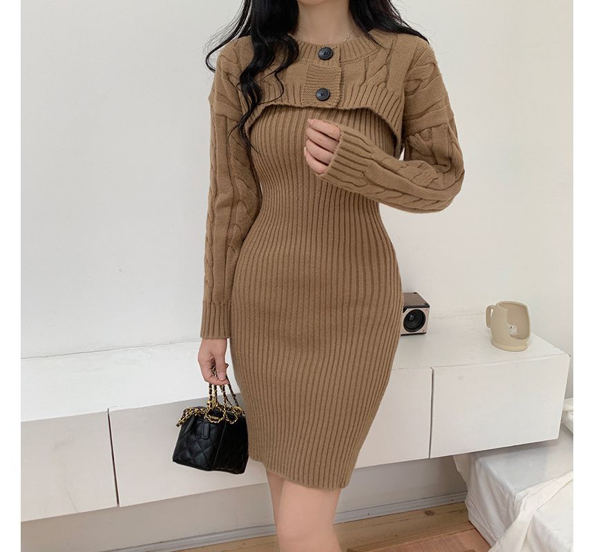 Plain Cropped Cardigan