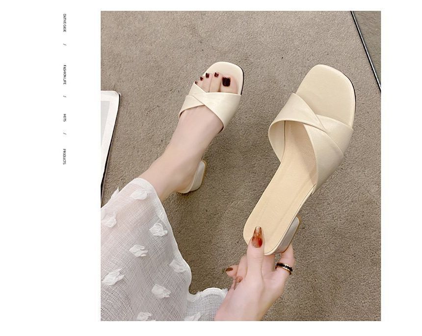 Knot Sandals Chunky Heel Slide