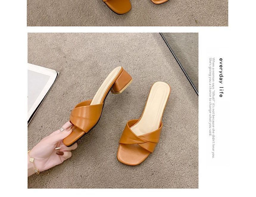 Knot Sandals Chunky Heel Slide