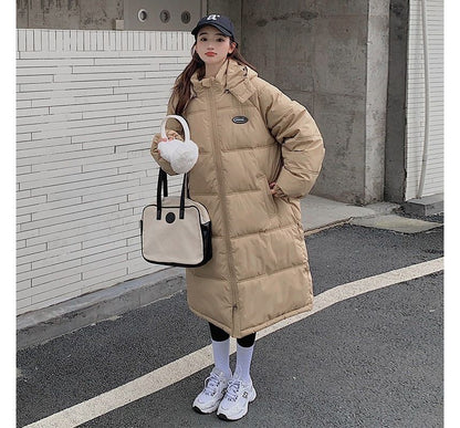 Hooded Plain Puffer Coat