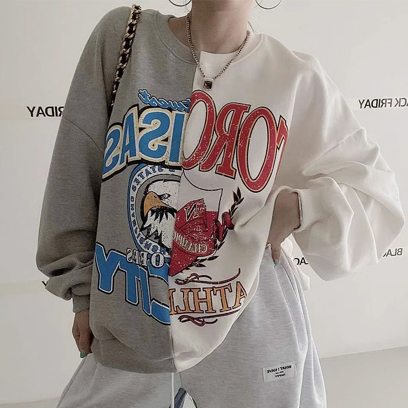 Crewneck Print Sweatshirt