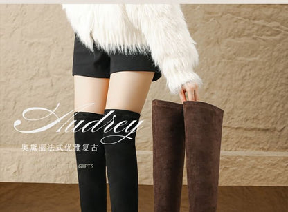 Platform Faux Suede Over The Knee Boots