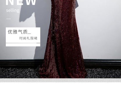 Strapless Sweetheart Neckline Velvet Trained Sheath Evening Gown