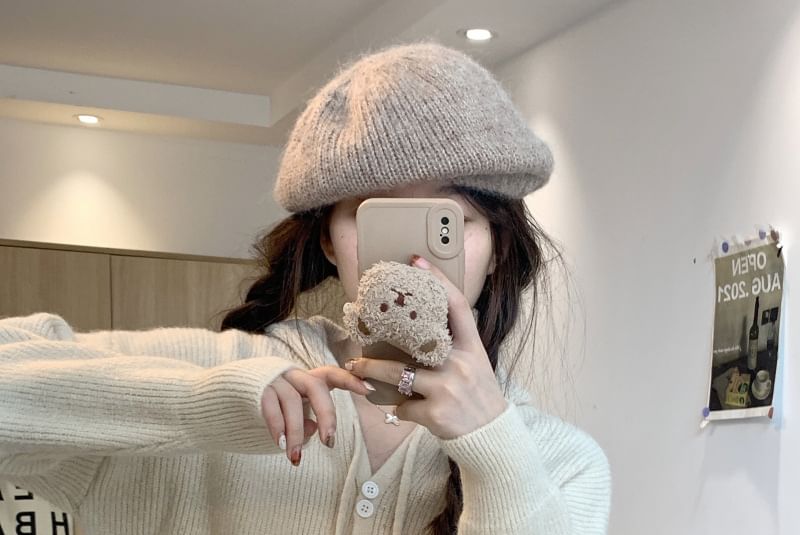 Cardigan Plain Button-Up Hooded