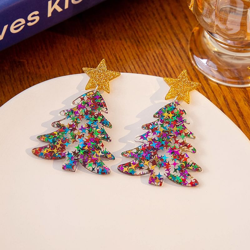 Christmas Star Drop Earring