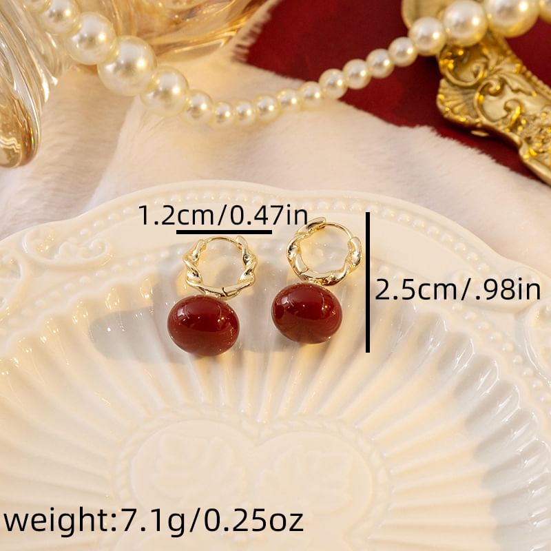 Glaze Alloy Stud Earring