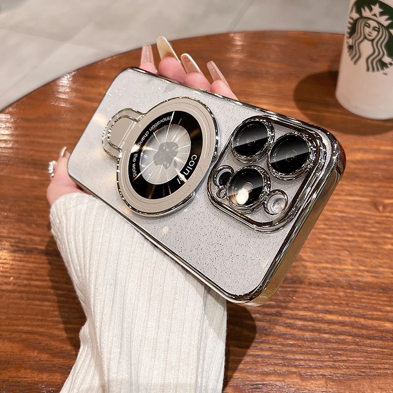 Ring Glitter Stand Phone Case