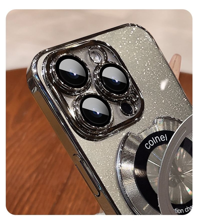 Ring Glitter Stand Phone Case