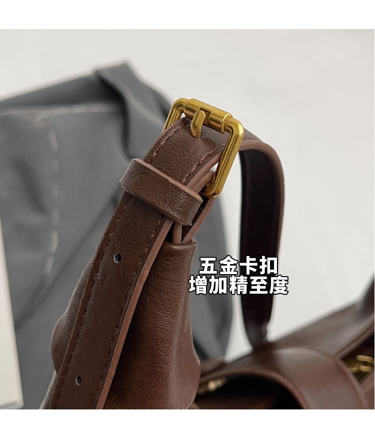 Bag Faux Plain Tote Leather