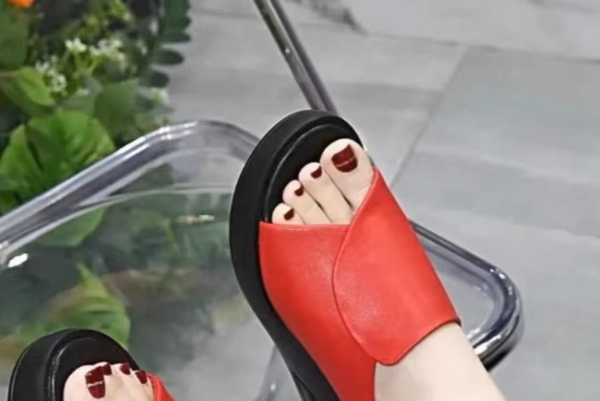 Sandals Slide Wedge Platform