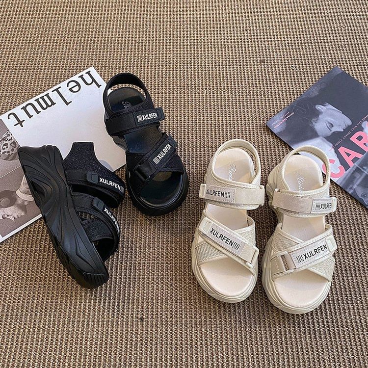 Strap Lettering Adhesive Sandals