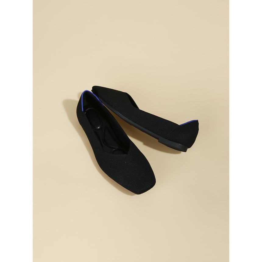 Square Toe Flats Woven