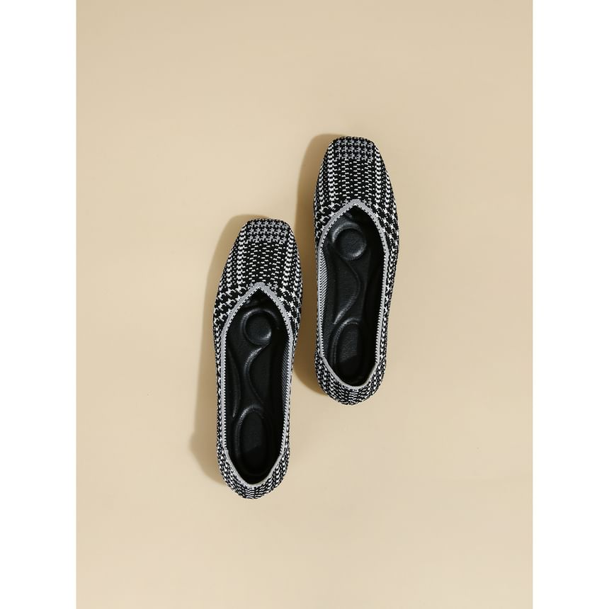 Square Toe Flats Woven