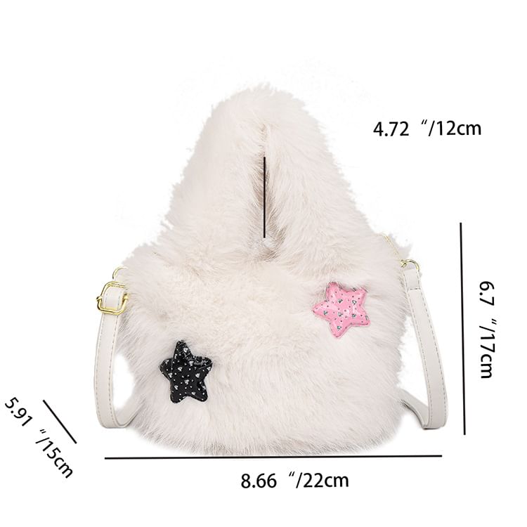 Fluffy Crossbody Bag Plain
