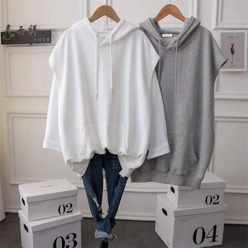 Sleeveless Hoodie Plain