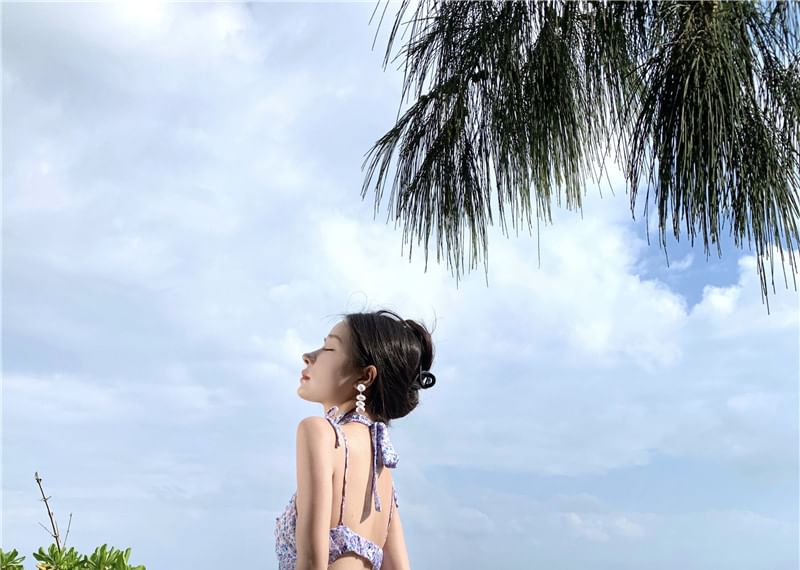 Floral A-Line Strap Dress Midi Print Spaghetti