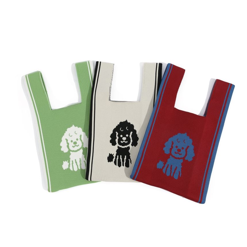 Bag Jacquard Knit Dog Tote