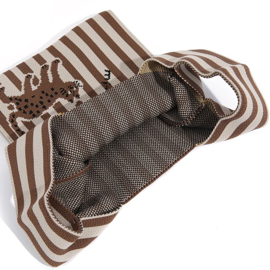 Tote Knit Cat Jacquard Bag