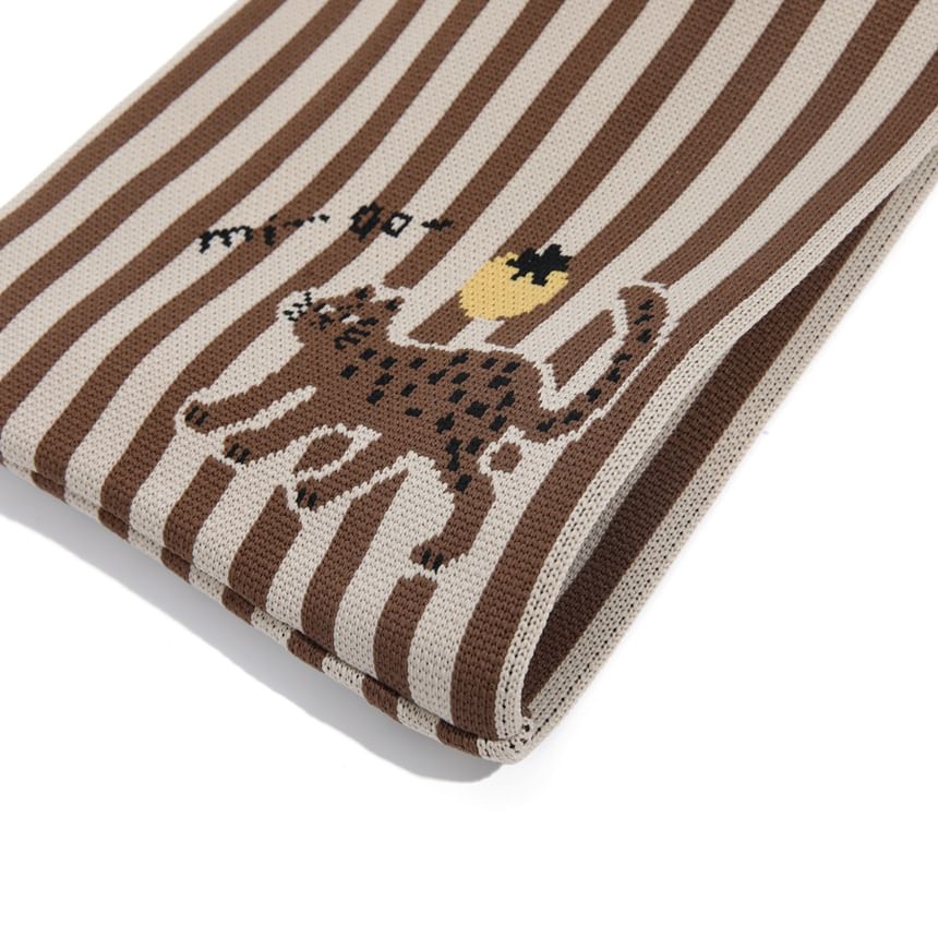 Tote Knit Cat Jacquard Bag