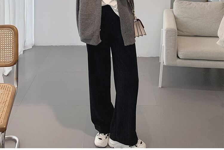 Button-Up Letter Cardigan Embroidered V-Neck