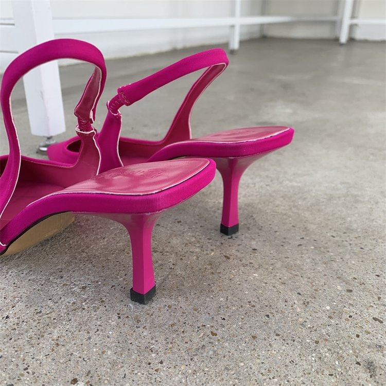 Heel High Pointy Slingback Sandals