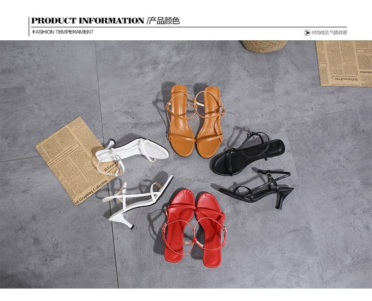 Sandals Strap Ankle High Heel
