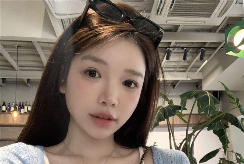 Strap Floral Mini Pointelle Dress / Cardigan Spaghetti Print Ruffle A-Line Plain