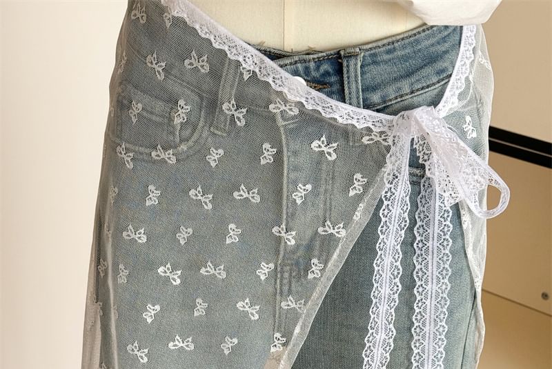 Designs) Lace Apron Half (Various Skirt