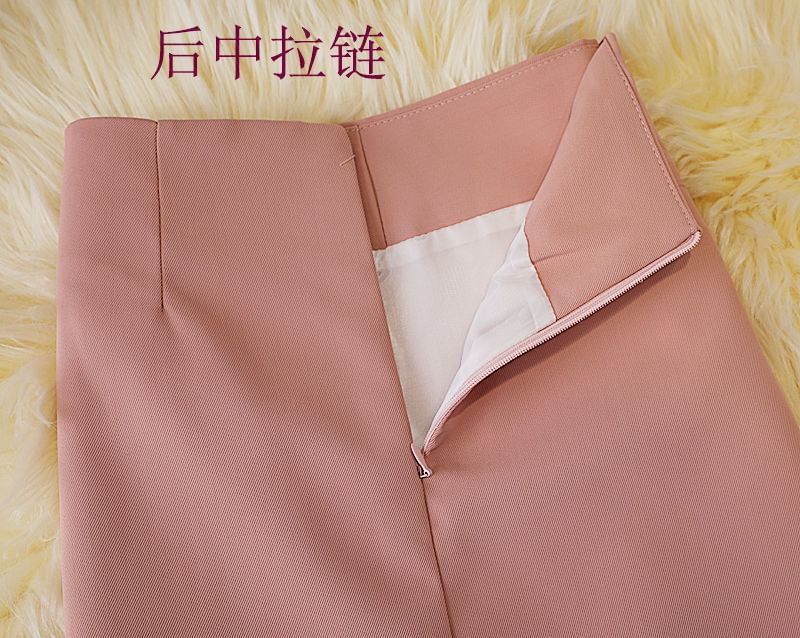 Panel Skirt A-Line Plain High Mini Waist Button