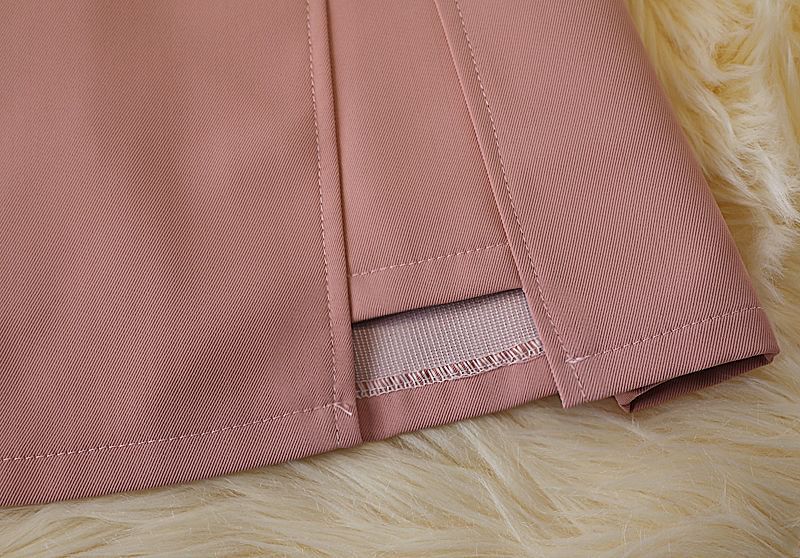 Panel Skirt A-Line Plain High Mini Waist Button