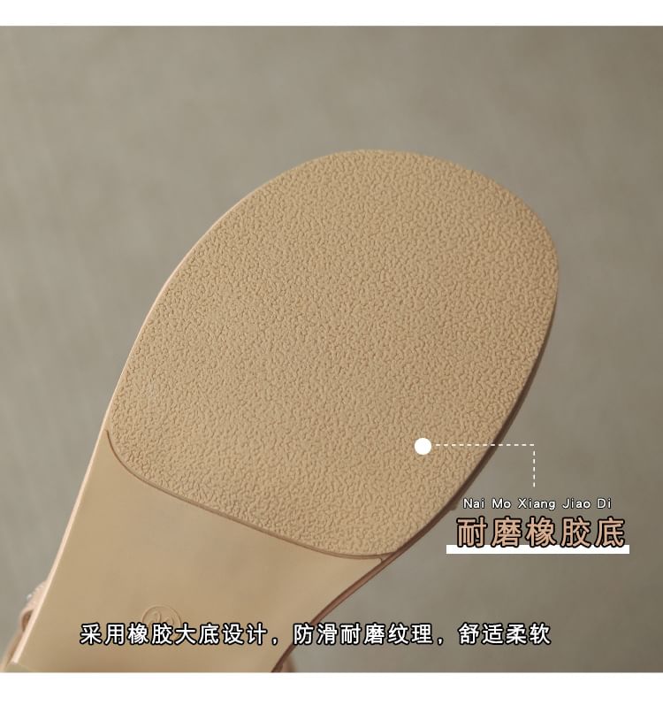 Heel Sandals Strappy Block