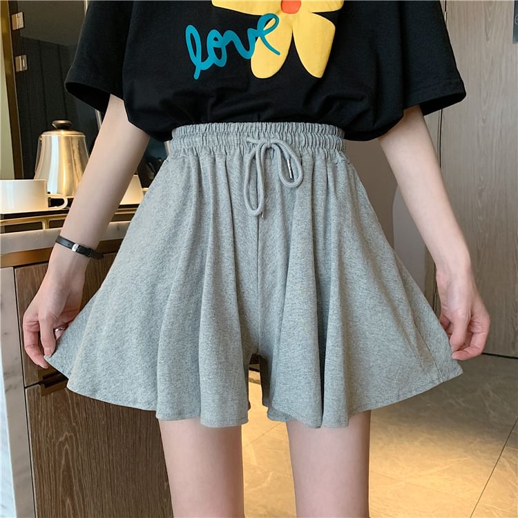 Shorts Drawstring Plain Waist