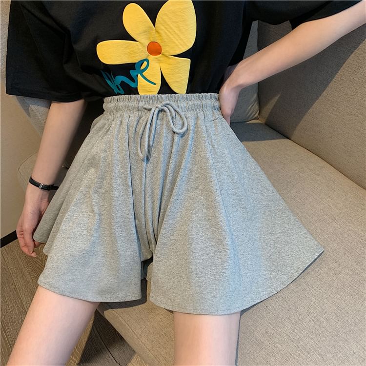 Shorts Drawstring Plain Waist
