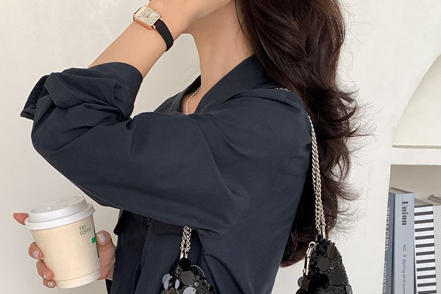 Strap Sequin Hobo Bag Chain