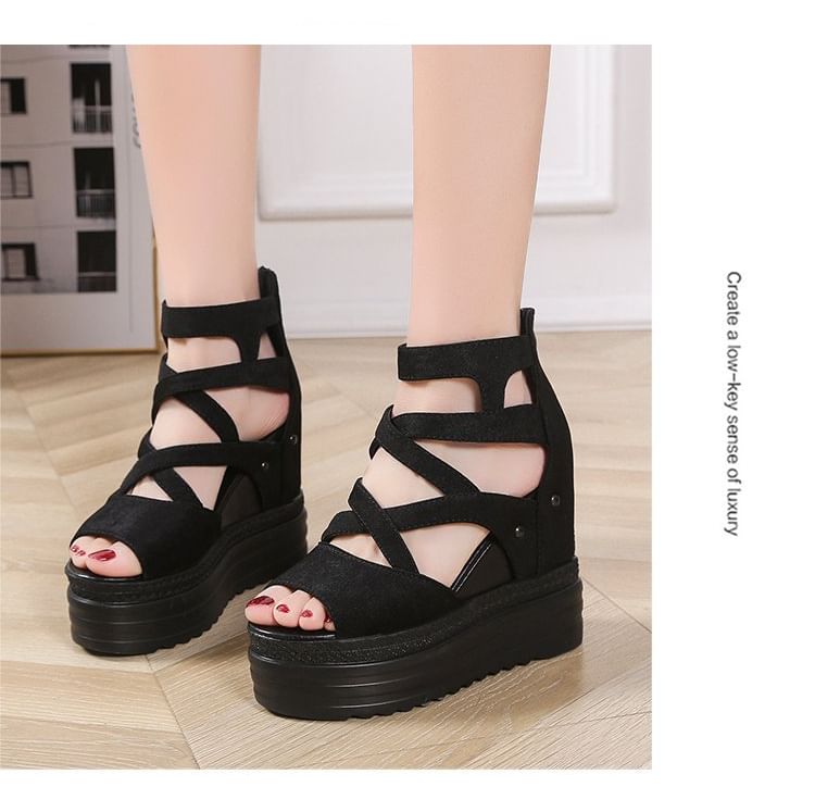 Sandals Wedge Platform Plain