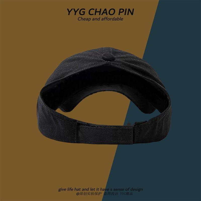 Baseball Number Embroidered Open Cap Top