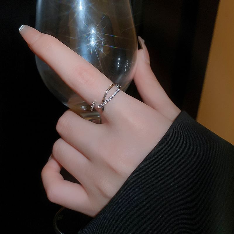 (Various Alloy Rhinestone Ring Open Designs)