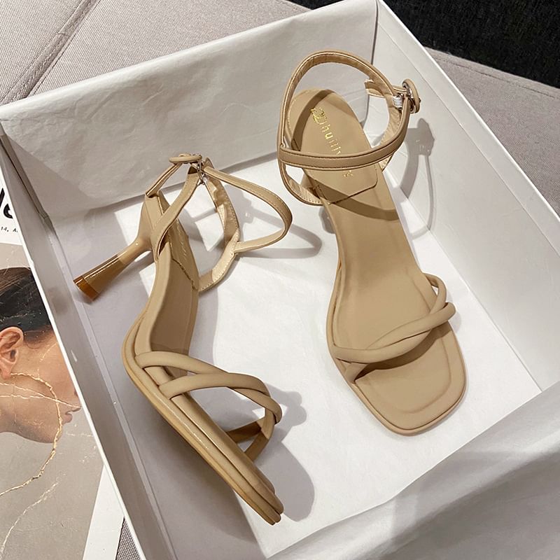 Knotted High-Heel Sandals