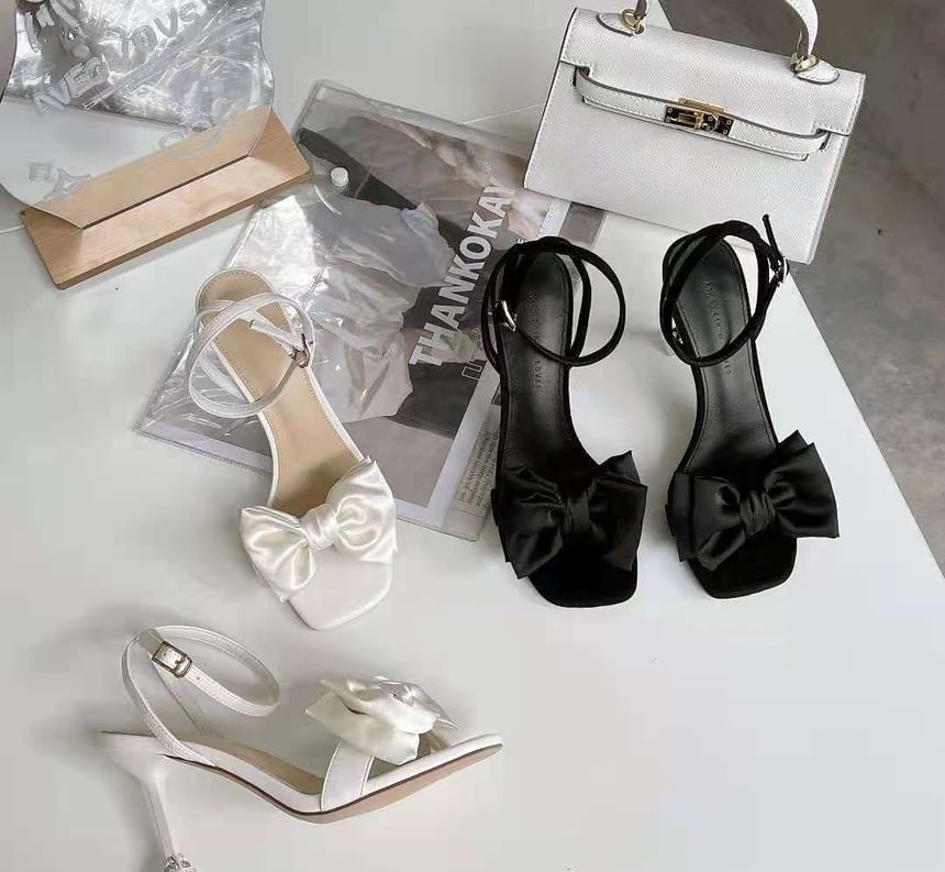 Heel Bow Sandals Accent High