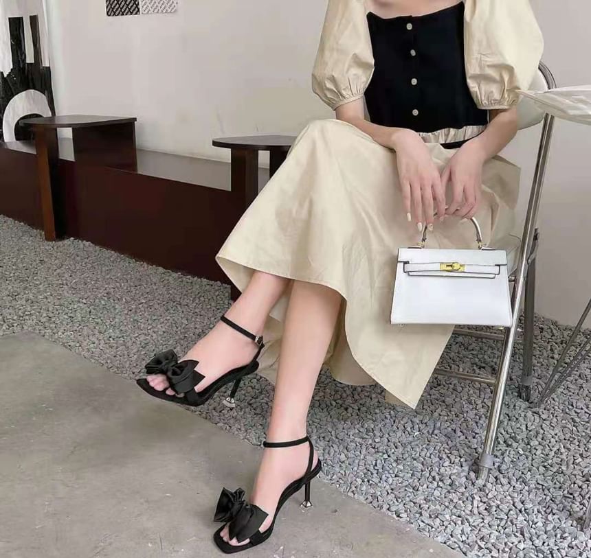 Heel Bow Sandals Accent High