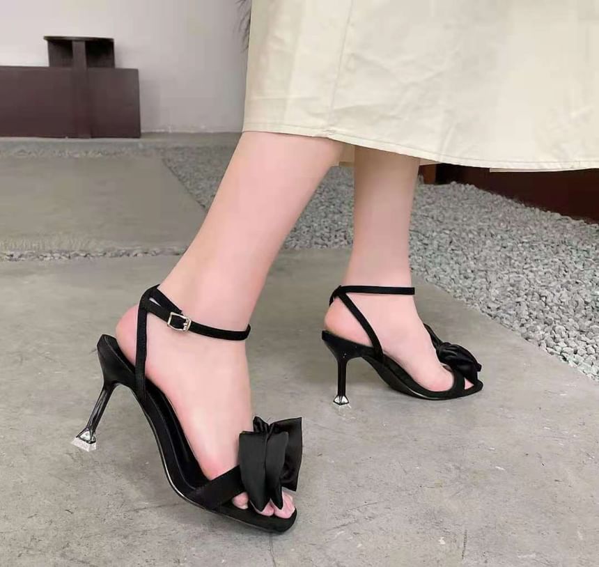 Heel Bow Sandals Accent High