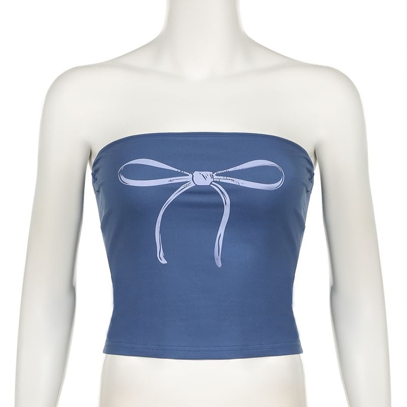 Tube Bow Top Print